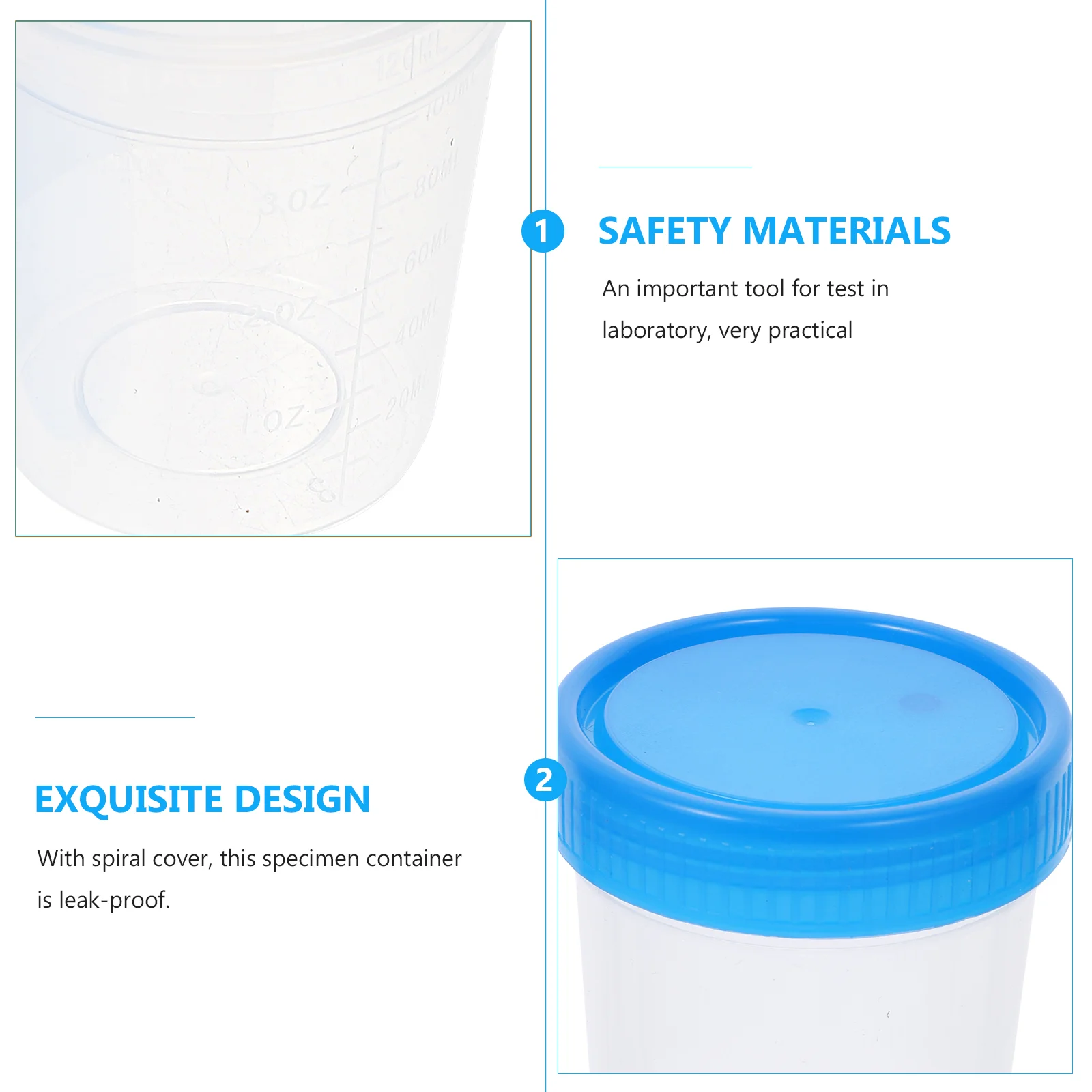 10 шт. винтовая чашка для мочи прозрачный контейнер образец жидкости