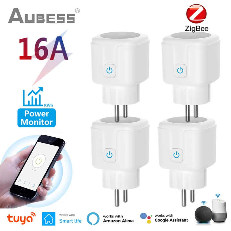 

Смарт-розетка Tuya Zigbee, 16 А, с пультом ДУ