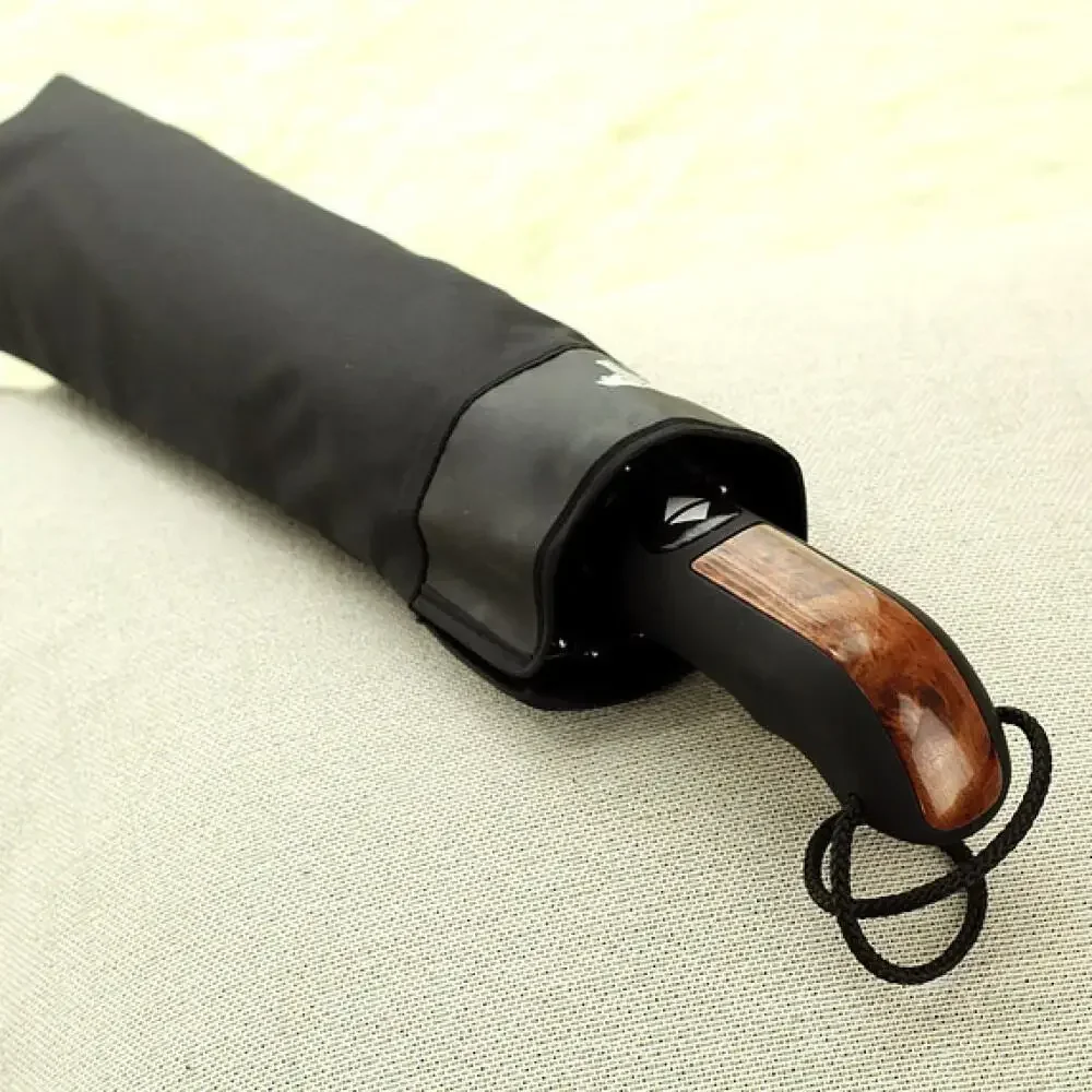 Прочный 10 ребер ветростойкий автоматический открытый корпоративный Зонт черный