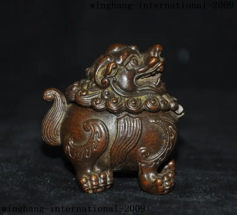 

Статуя льва фу-дог из меди