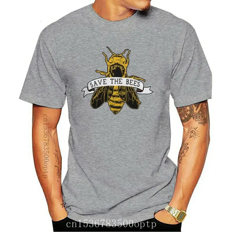 

Camiseta de apicultor Save The Bees para hombre, ropa de calle de moda de verano 2021, Camiseta de cuello redondo, Popular, gran