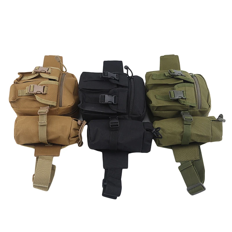 

Fashionable Men's Waist Bag Tactical Waterproof Outdoor Military Mountaineering Bag Desert Outdoor Portable Small Belt Bag