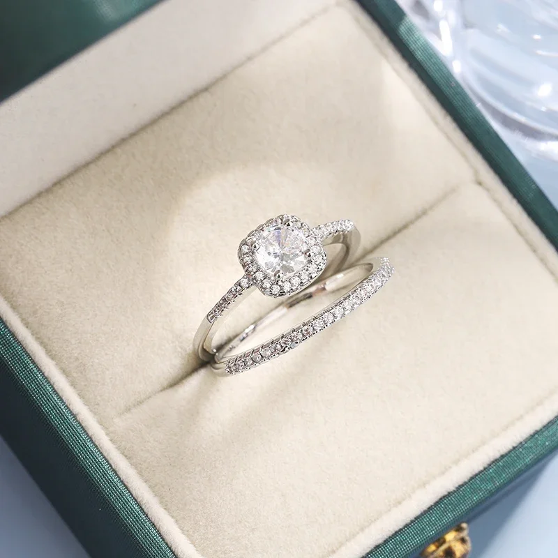 Комплект женских обручальных колец 925 пробы