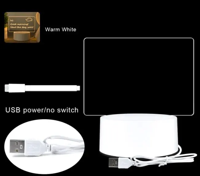 

Светодиодный блокнот-ночник 3D, теплый желтый