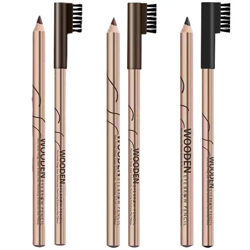 

Карандаш для бровей для рисования, профессиональный карандаш для бровей с коричневым наполнителем для девушек, водостойкий натуральный ма...
