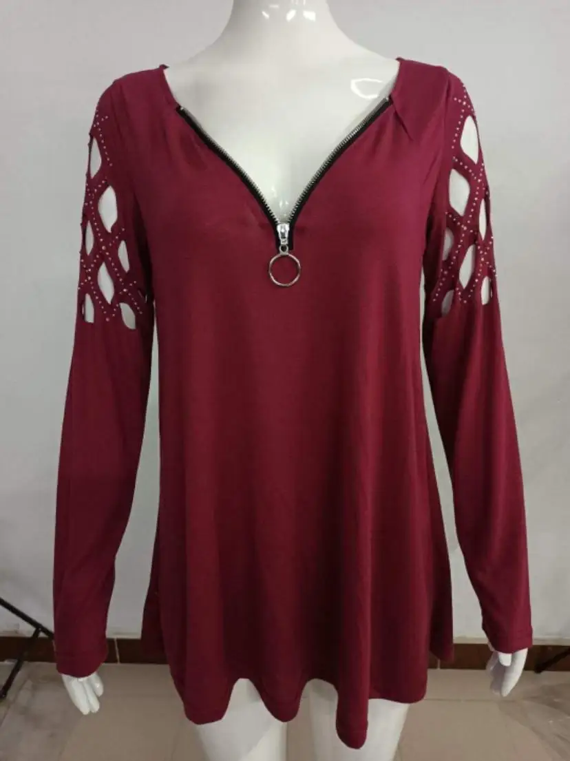 Футболка женская оверсайз с длинным рукавом свободного покроя