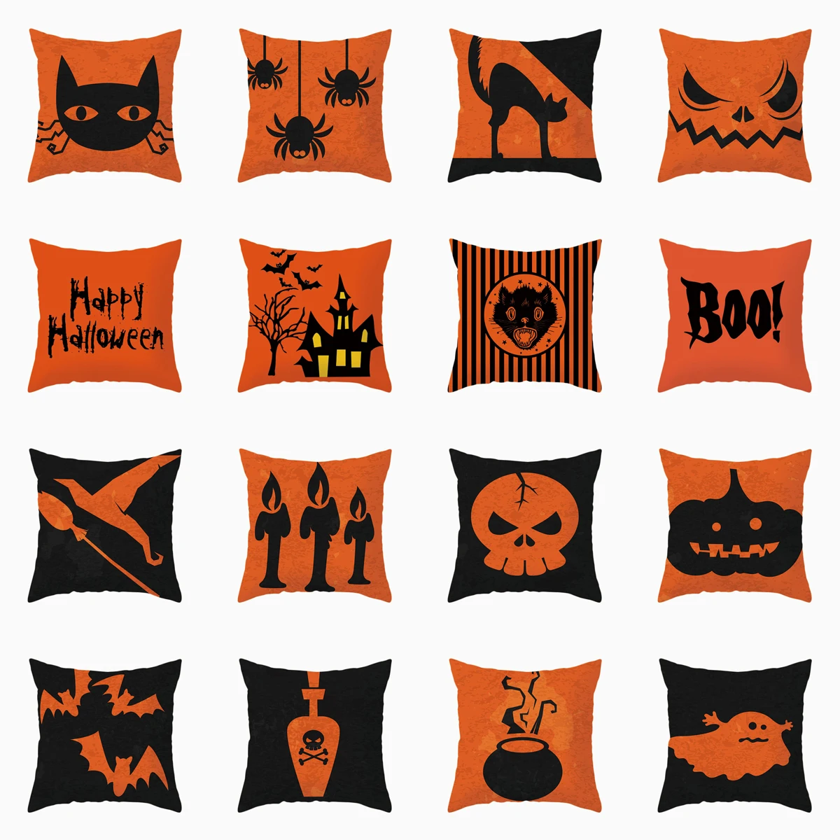 

Чехол ZHENHE оранжево-черный для подушки, двусторонний чехол с принтом для украшения спальни, дивана, 18x18 дюймов (45x45 см)