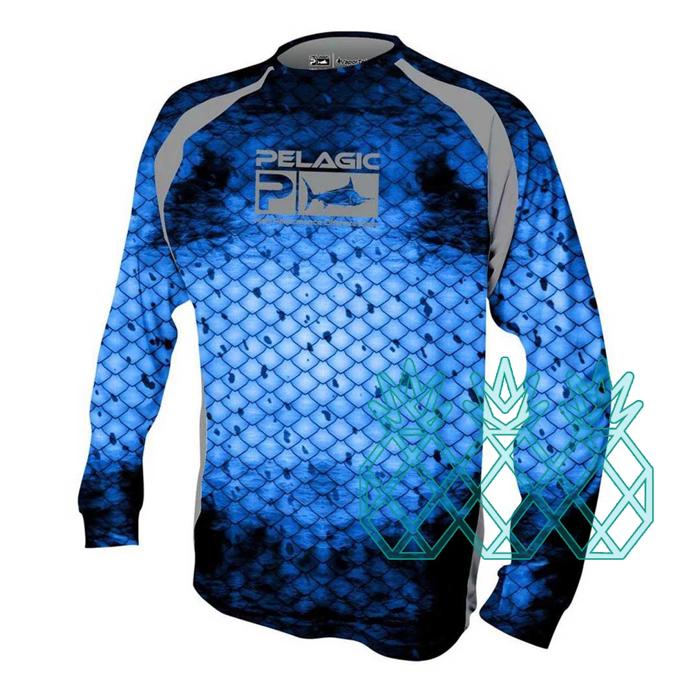 PELAGIC Men's Fishing T-Shirt UPF 50+ Fishing Clothing Outdoor Sports Long Sleeve Sweatshirt Casual Breathable UV Protection Top 2
