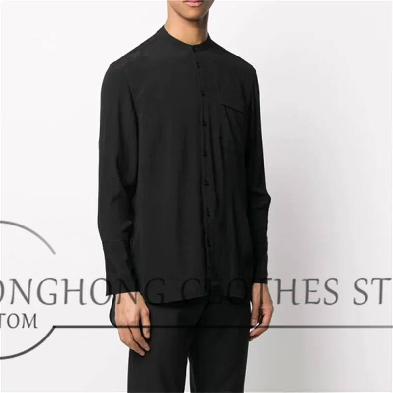 New design long sleeve loose collar shirt M-6XL! Large size all-purpose casual shirt for four seasons