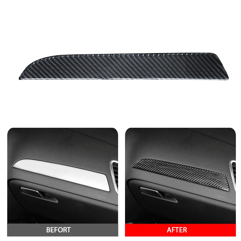 

For Audi A4 B8 2009 2010 2011 2012 2013 2014 2015 2016 Carbon Fiber Left Driver Side Dashboard Decor Cover Trim