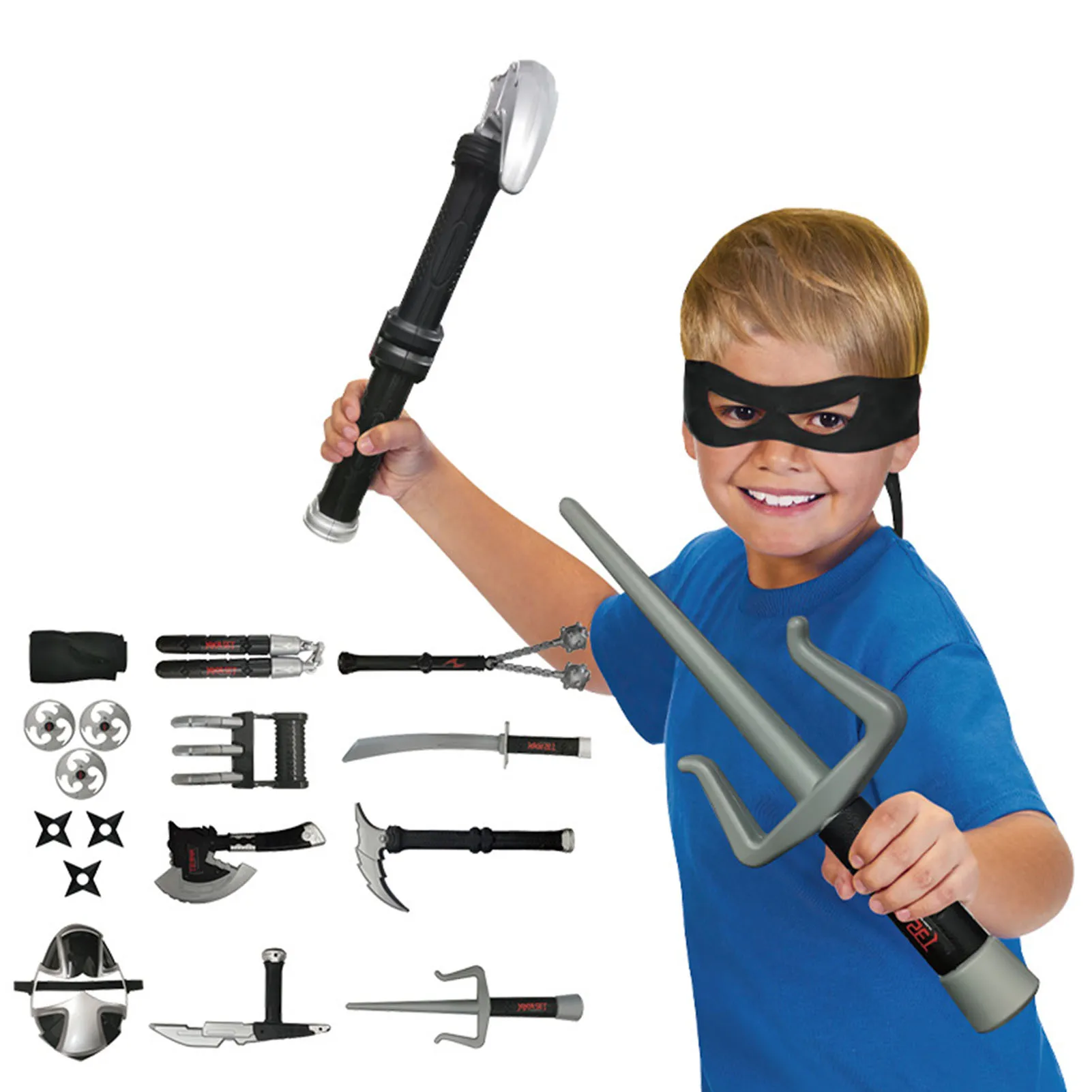 

Halloween Toy Costume Set Samurai Props Plastic Toy Set Swords Toy Role-Playing Props Children Gifts
