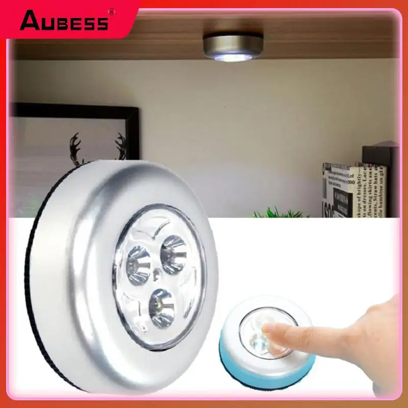 

2/4/5 шт., круглые светодиодные лампы с сенсорным управлением