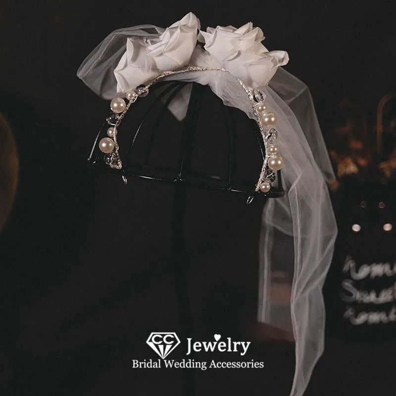 

CC романтические повязки для волос, свадебные аксессуары, женская одежда для волос, обручальные украшения для волос, головные повязки в форм...