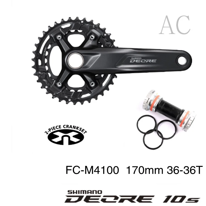 

SHIMANO DEORE M4100 Series FC-M4100 M5100 кривошипная система 1x10 2x10 11 скорость 170/175 36-26T MTB Q-factor 178,5 мм MTB Bike