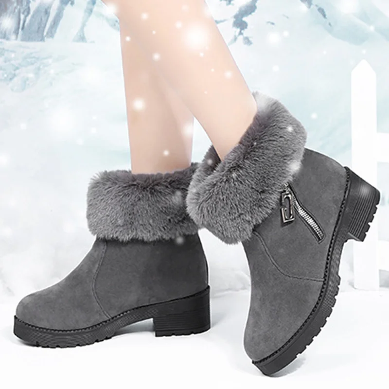

Сапоги женские теплые мягкие женские сапоги на платформе 2022 модная обувь для женщин Зимняя обувь на меху Botas Mujer