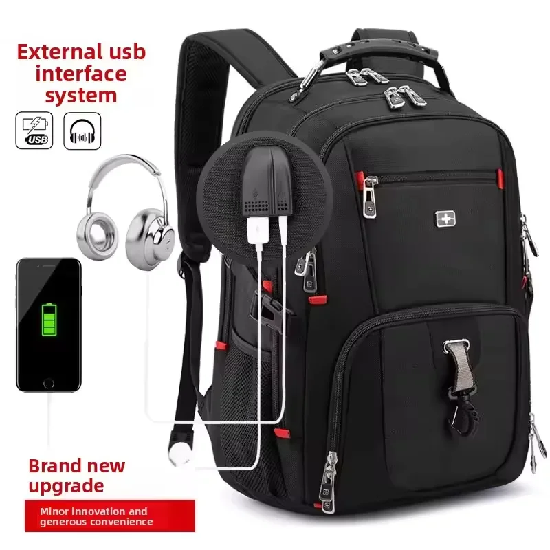 Фото 2025 Plecak Bag Мужской Mochila USB-зарядка Противоугонный рюкзак Путешествия Rugzak 16 18 20 23 дюймов Ноутбук Мужской Водонепроницаемый Antirrobo №3