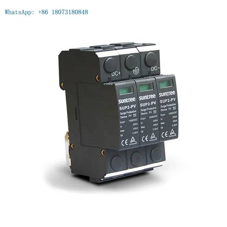 1500 В постоянного тока с защитой SPD 3-фазный разрядник перенапряжения 3 8 кВ