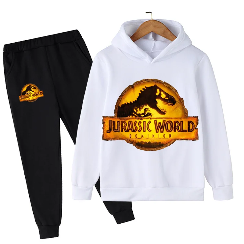 

Baby Boys Girls Jurassic World Dominion Clothes Sets Spring Autumn Cartoon Casual Hoodies + Long Pants 4-14 Yrs Costumes Outfits