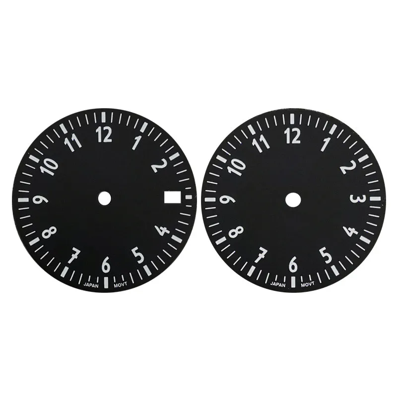 Mod 28.5mm New Green Luminous Date Window Watch Dial Literally Fit for NH35 NH36 4R 7S Movement