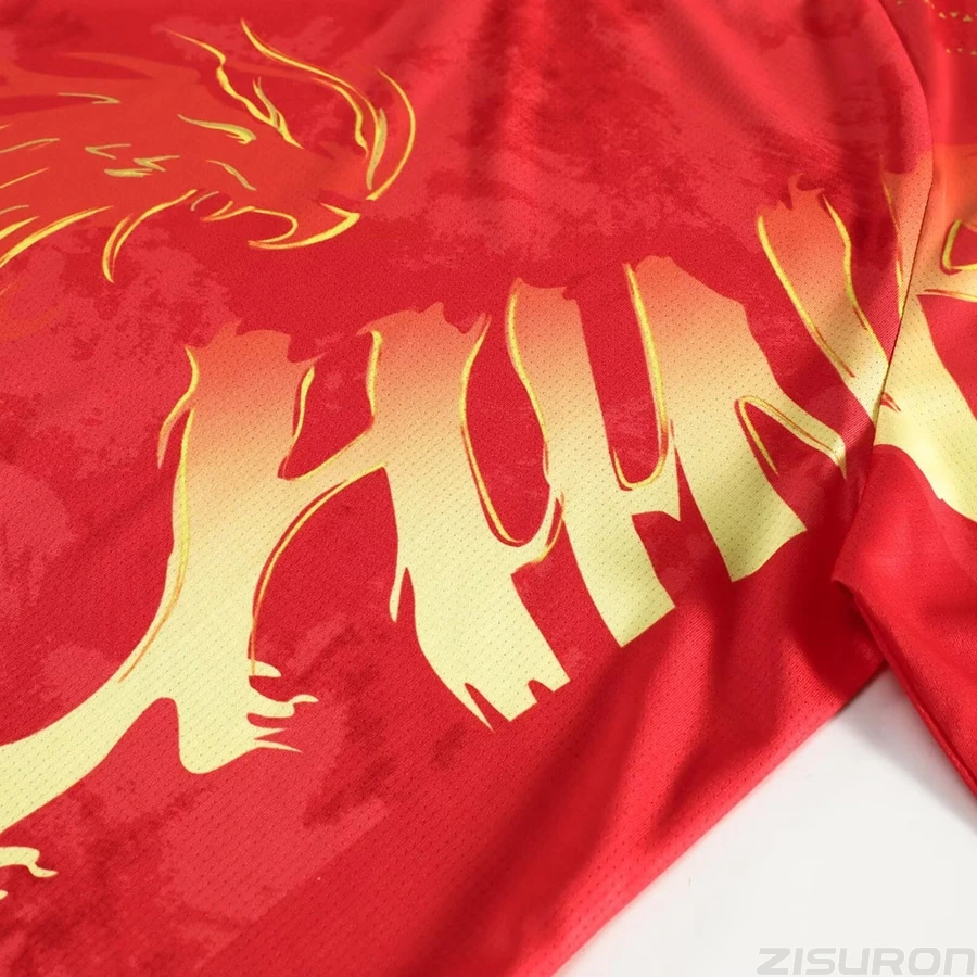 Изготовленный на заказ текстовый логотип CHINA Fan Z.D. Рубашки с длинными рукавами