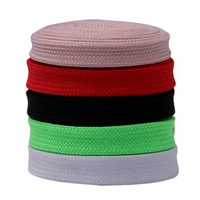 coolstring 1cm knitted mesh wide laces solid color polyester cords with plastic tips normal shoelaces for casual sport shoes
