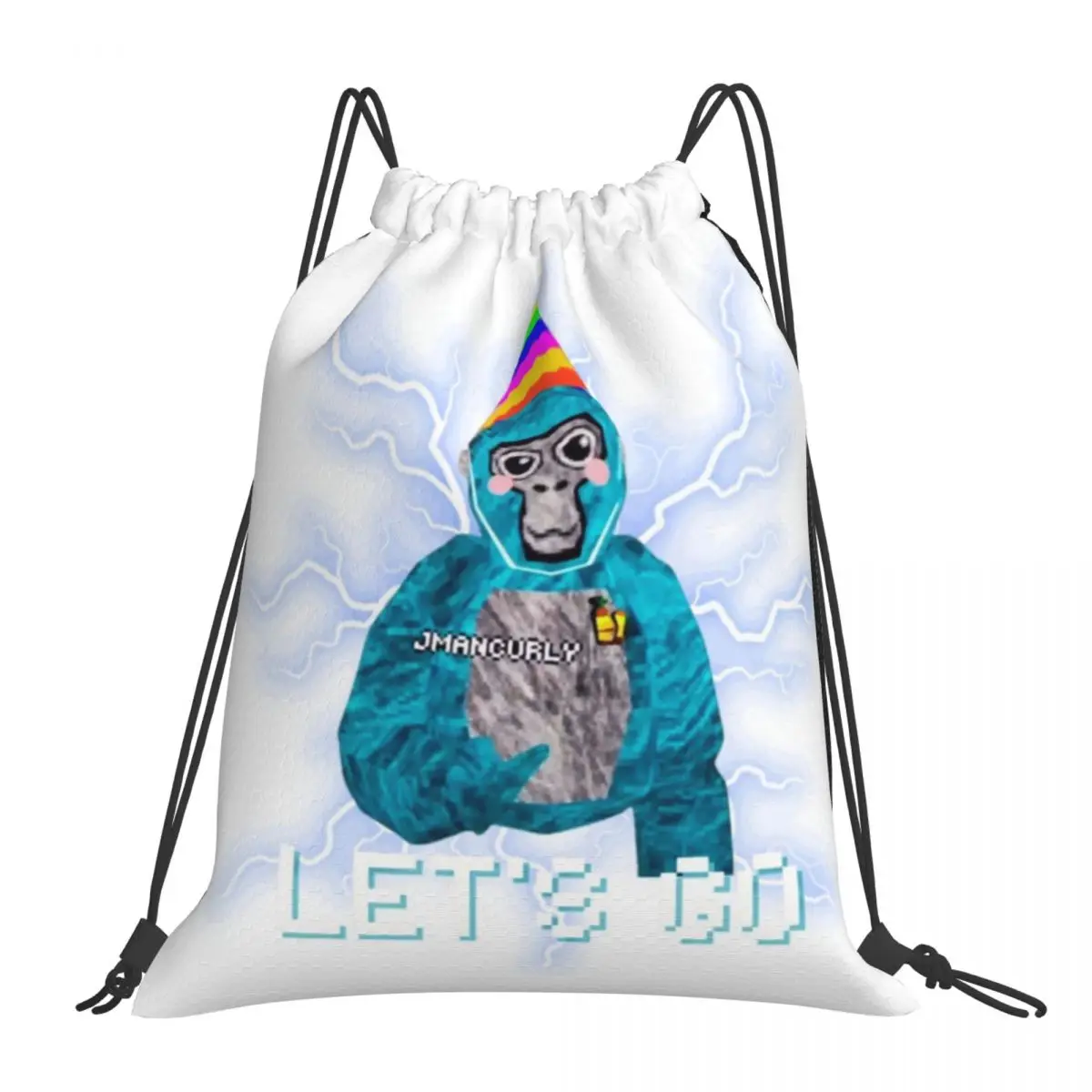 Gorilla Tag Jmancurly Monke Merch Классическая сумка на шнурке для хранения Портативные сумки