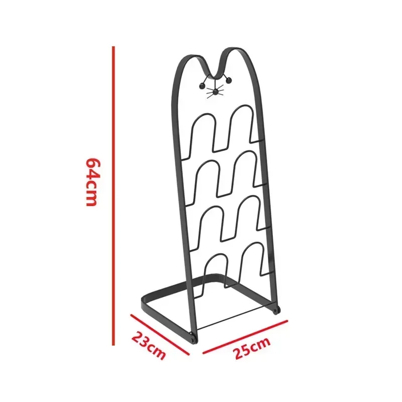 Креативная простая железная полка для обуви с изображением кота держатель