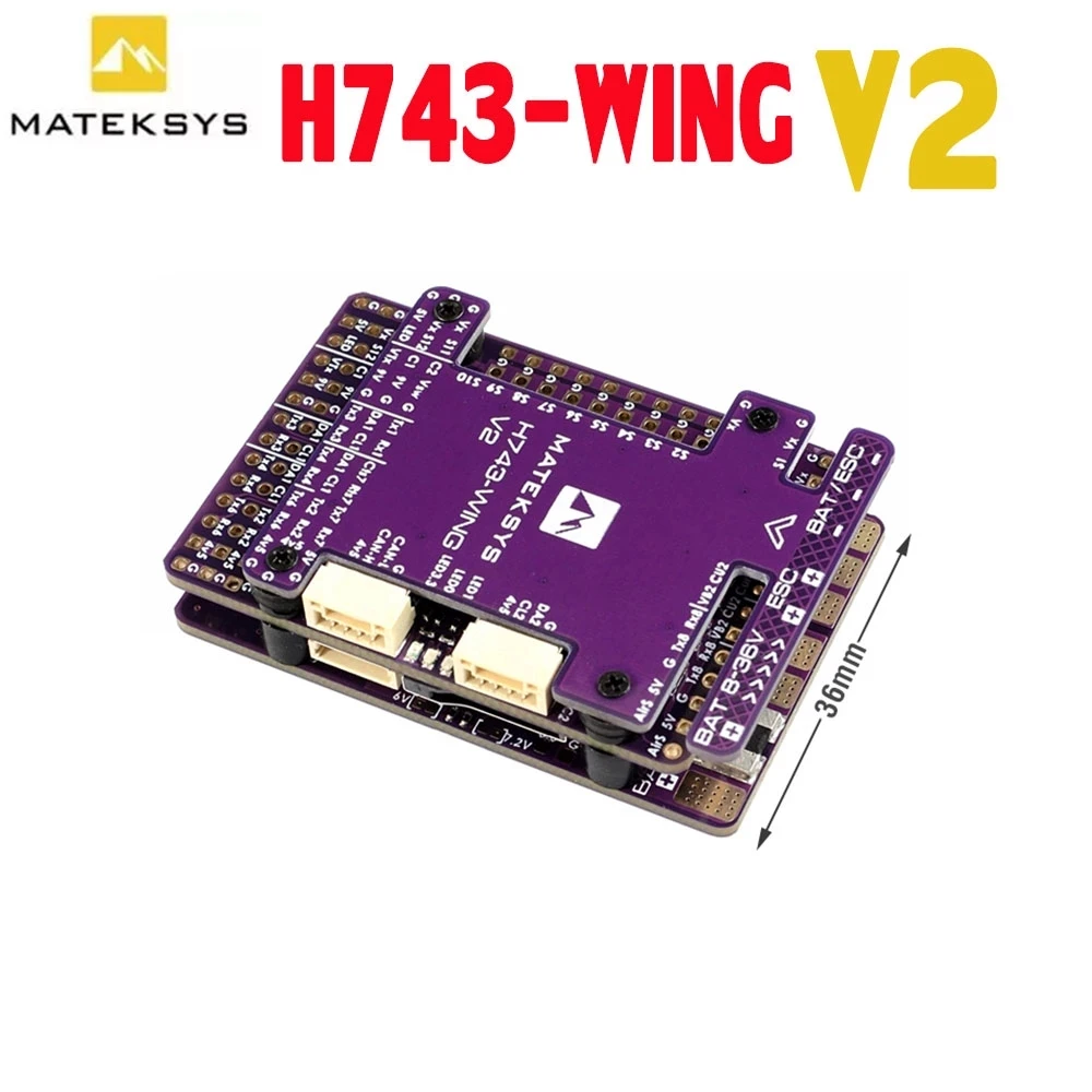 Контроллер полета MATEK H743-WING V2 ArduPilot INAV 3-8S H743 30.5X30.5mm для РУ мультироторного