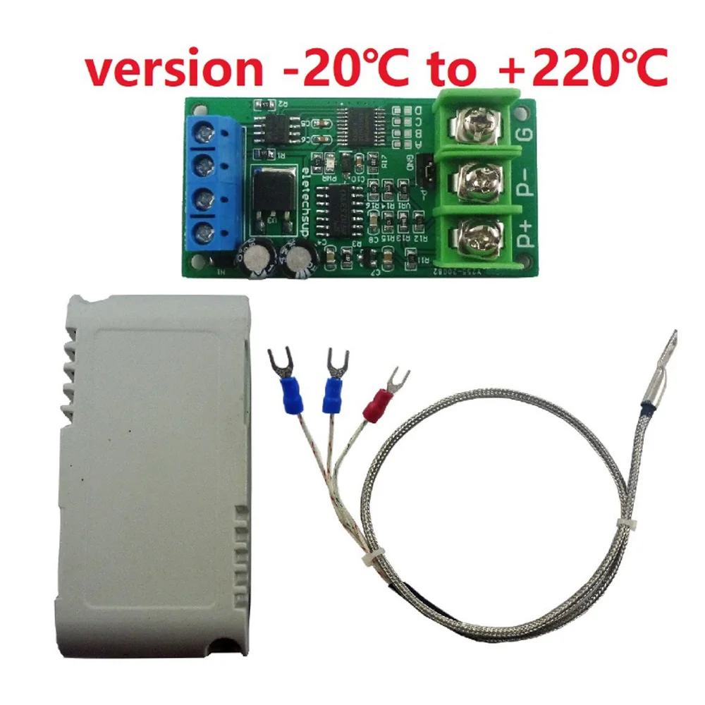 

Преобразователь датчика температуры PT100 RTD DC 12 В RS485 модуль датчика Modbus Rtu-20-220 ℃/-20-400 ℃ 8-25V с чехлом