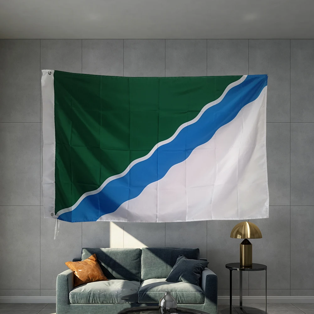 

Флаг Новосибирского флага 3x5 футов x 90 см Баннер латунные флаги с металлическими отверстиями для российского города