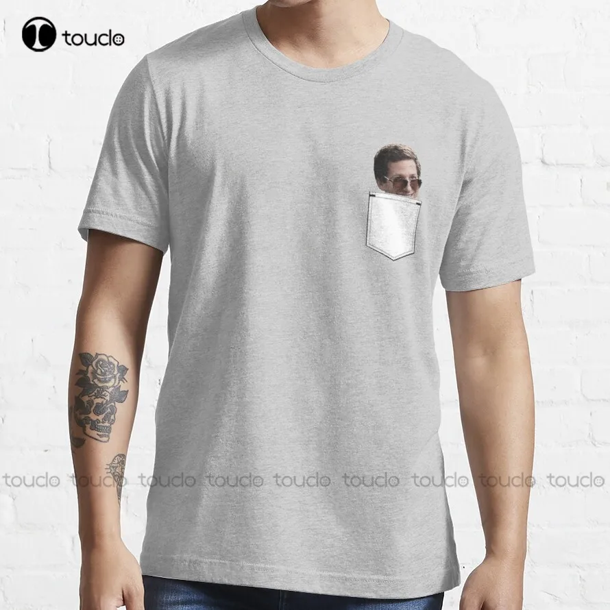 

Jake Peralta Pocket Version Brooklyn Nine Nine T-Shirt Big And Tall Shirts For Men Xs-5Xl Custom Gift Breathable Cotton Retro