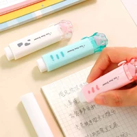 cute cat paw erasers kawaii stationery push pull portable rubber erasers wipe clean correction tools kids school office supplies