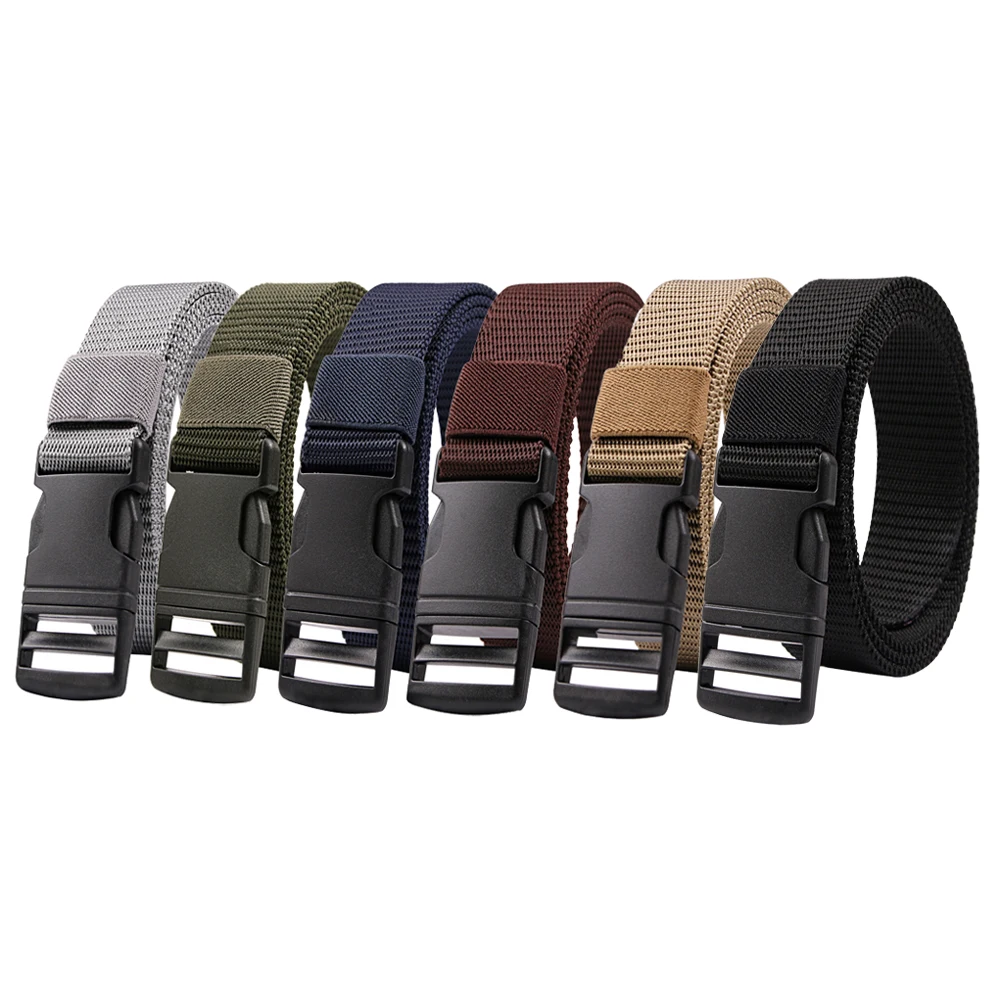 

120cm Army Style Combat Belts Quick Release Tactical Belt Fashion Men Canvas Waistband Outdoor Hunting Solid Color Waist Strap