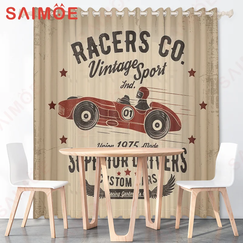 

Стиль Европа американский винтажный Ретро стиль американская уличная газета занавеска из тонкой полиэстерной ткани офисное украшение