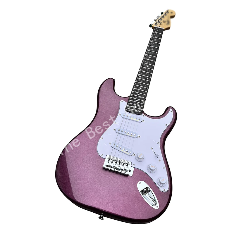 

Классическая фиолетовая металлическая ST электрическая гитара, качественные аксессуары, твердая древесина, гарантия качества, бесплатная доставка до вашей двери.