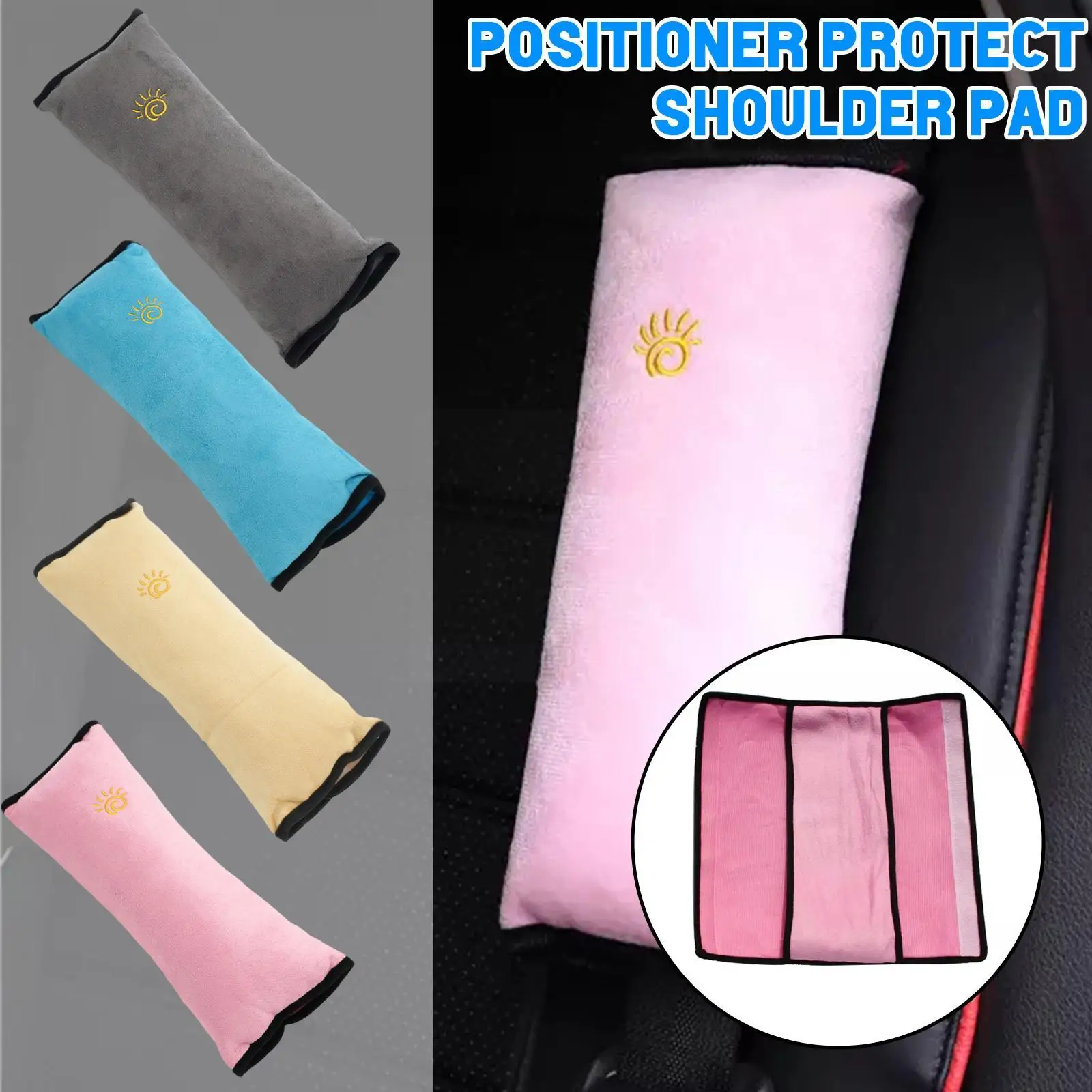 

Baby Pillow Car Safety Belt & Sleep Positioner Protect Shoulder Pad Adjust Vehicle Cushion For Kids Baby Playpens X4b0