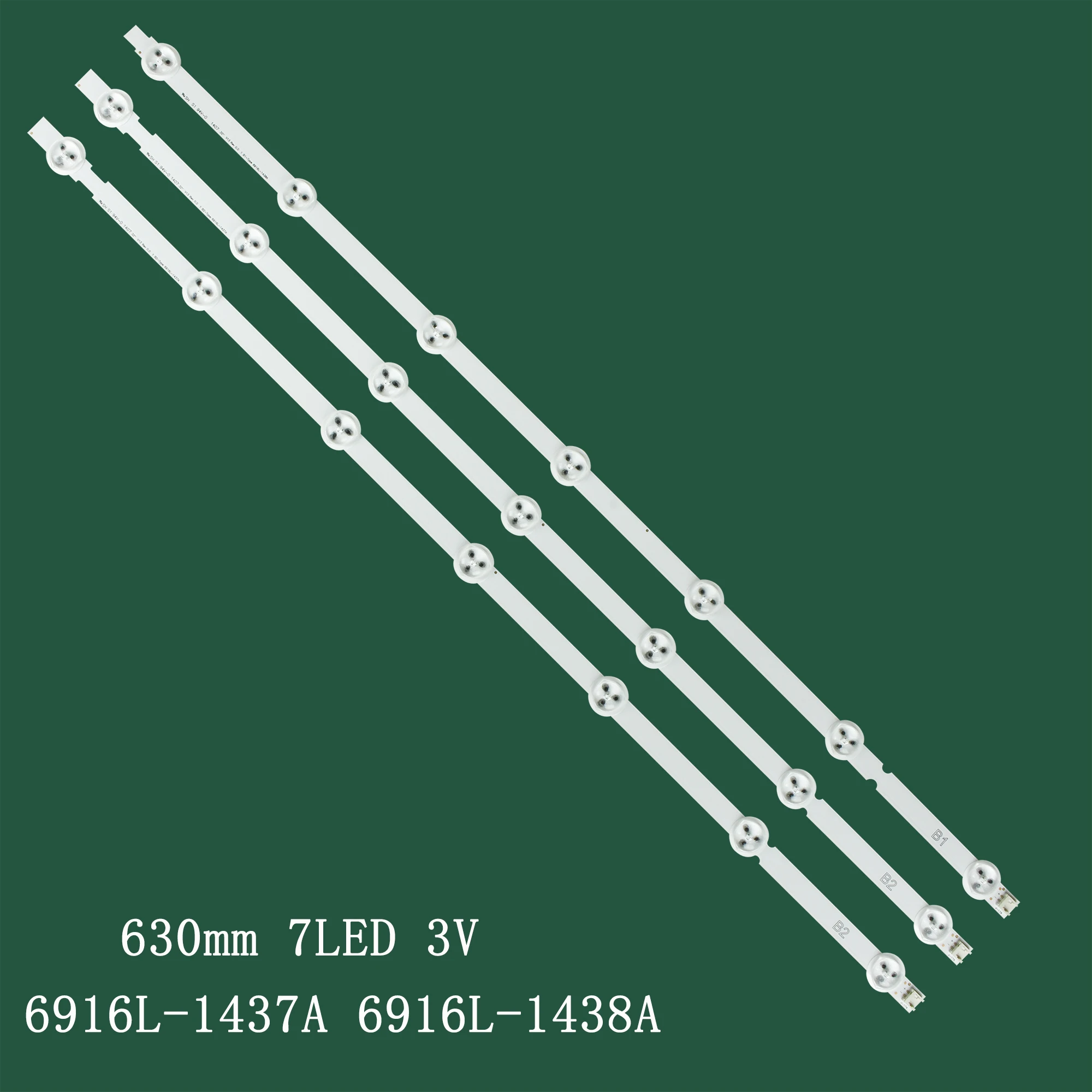 Новинка, 60 комплектов, Светодиодная лента для подсветки LG 32 дюйма, 7 светодиодов, 630 мм, 6916L-1437A B2, 2 шт., 6916L-1438A, B1, 1 шт., 32LN549E-ZA, 32LN549C, 32LN540B-ZA