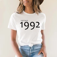 vintage 1992 30th birthday gift for women clothes 30 cotton plus size birthday party short sleeve shirt tshirt top graphic tees