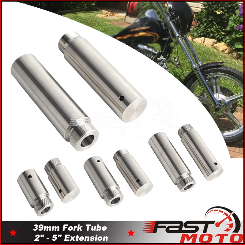 

For Harley Dyna Low Rider Wide Super Glide FXD Custom Sportster XL 1200 883 Iron 39mm Fork Tube Extensions 2/3/4/5inch Extend