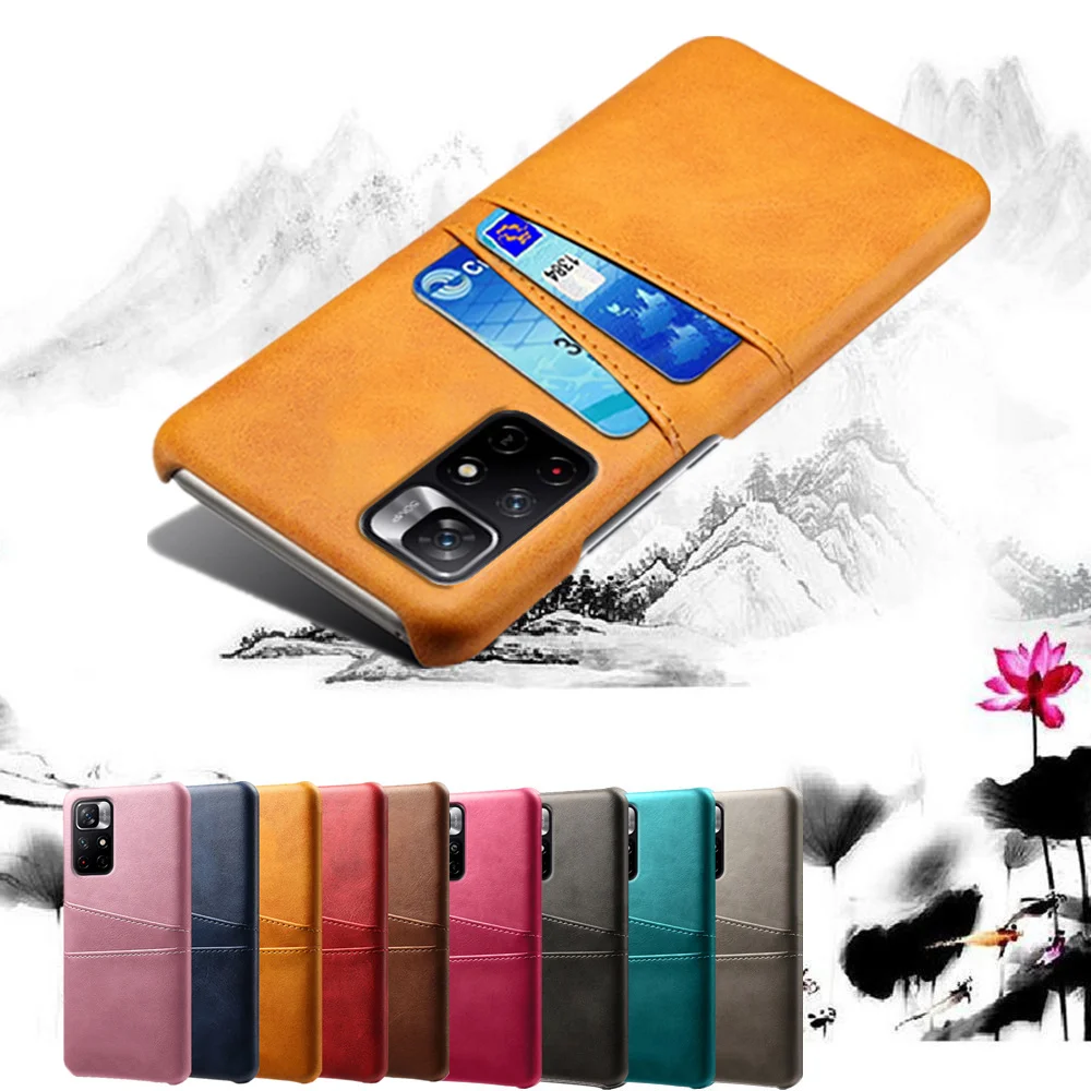 

Credit Card Case Vintage PU Leather Wallet Cover For Xiaomi Redmi Note 11 / Note11 Pro 10 5G 10S Note10 Coque Funda Capa Shell