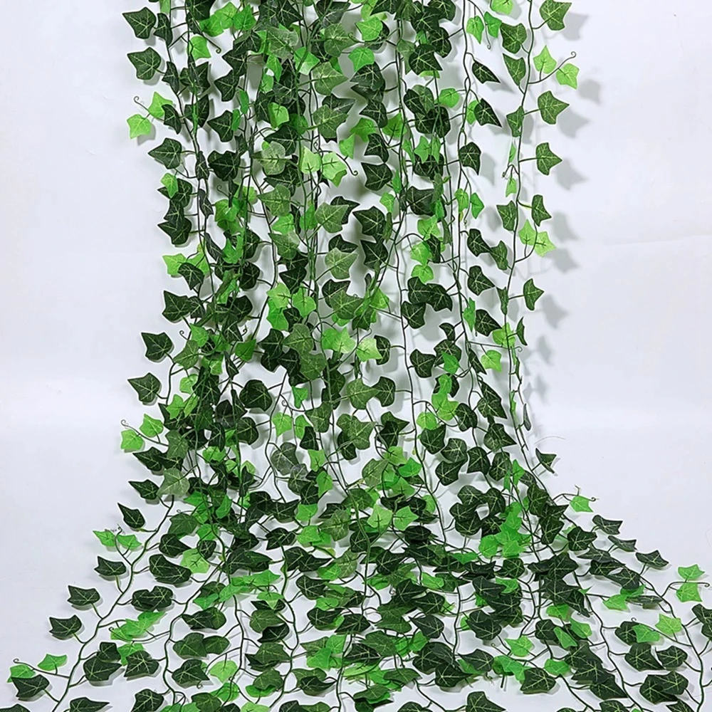 

2.1M Artificial Ivy Leaf Home Decoration Silk Garland Plants Vine Fake Vine Foliage Wall Hanging Wedding Party Decor Wreath