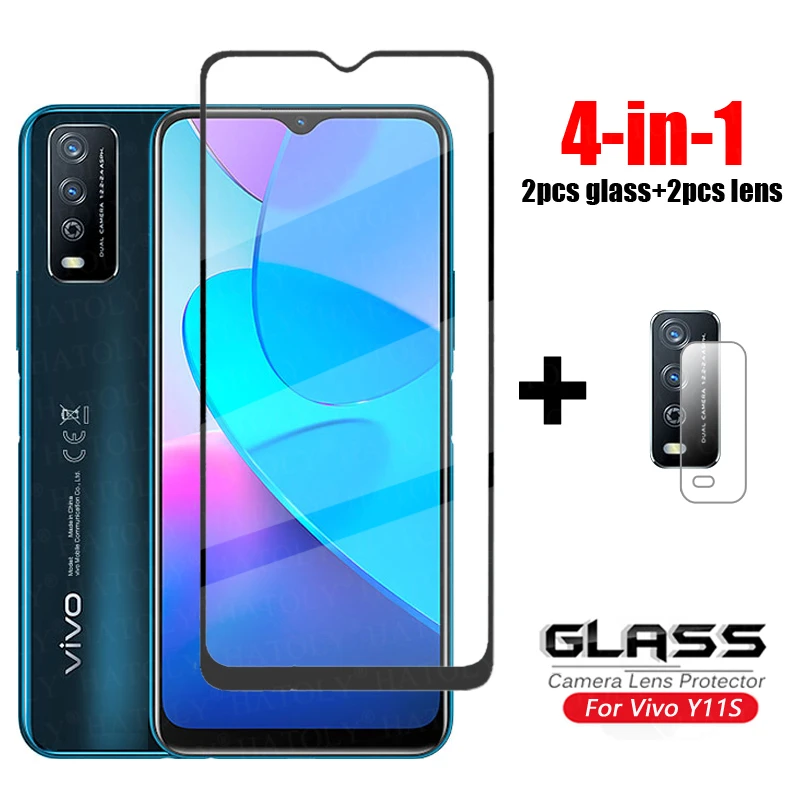 

Стекло для Vivo Y11S полное покрытие закаленное стекло для Vivo Y20 Y20T Y31S Y52S Y12S Y15 Y17 Y50 Y30 Y70 защита для экрана телефона стекло