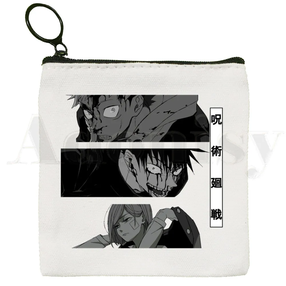 Gojo Satoru Yuji Itadori Jujutsu Kaisen Harajuku Coin Purse Storage Small Bag Card Bag Key Bag Coin Clutch Bag Zipper Key Bag
