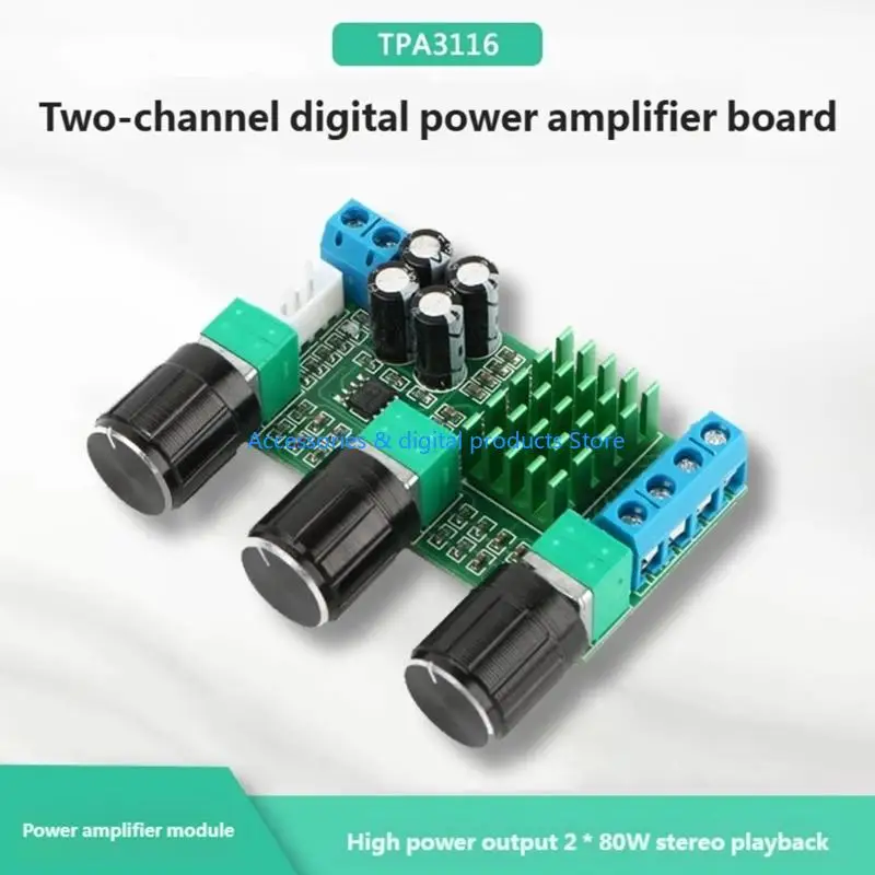 Фото 77JD TPA3116D2 80Wx2 Модуль усилителей стереовыхода для захватывающего прослушивания №4