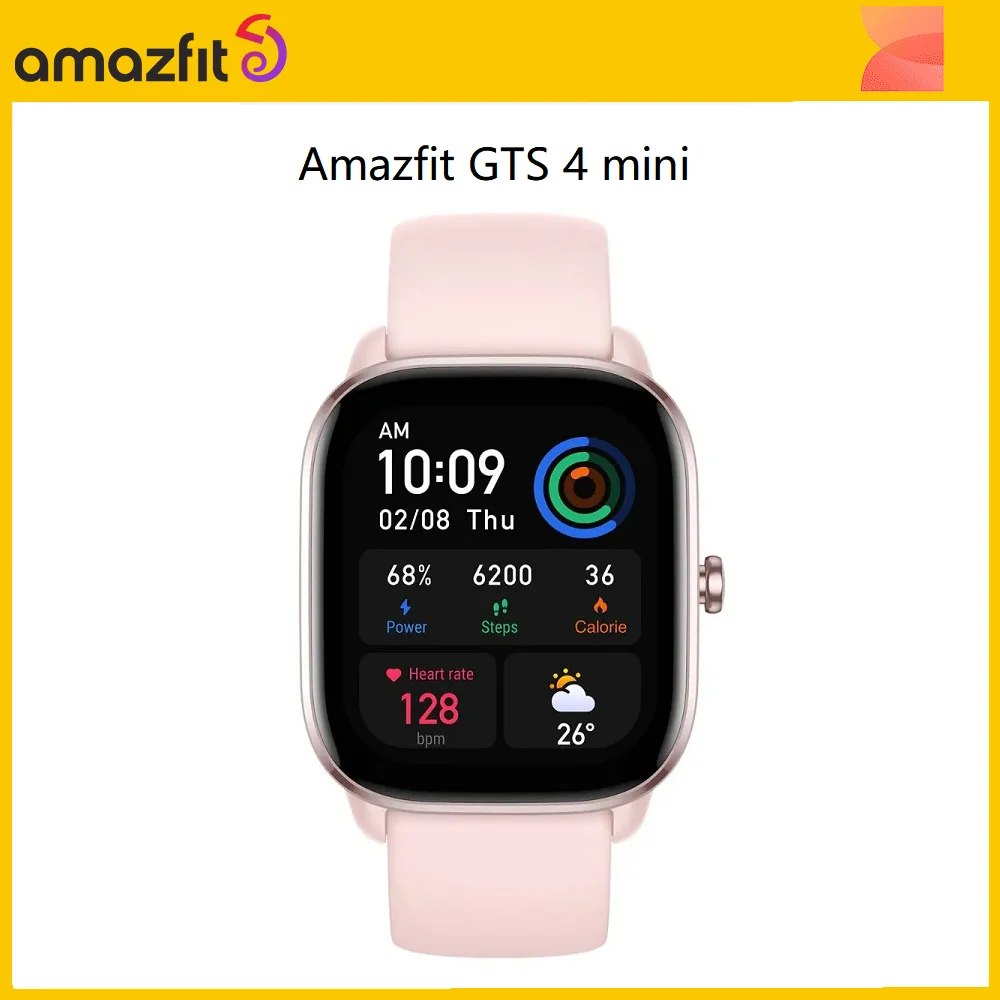 

2022 Global Version Amazfit GTS 4 Mini Smartwatch With Alexa Built-in 24H Heart Rate 120 Sports Modes Smart Watch relogio