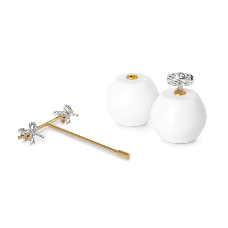 Creative jewelry rack simple light luxury T-shaped earrings earring rack ring ring seat white SZ035