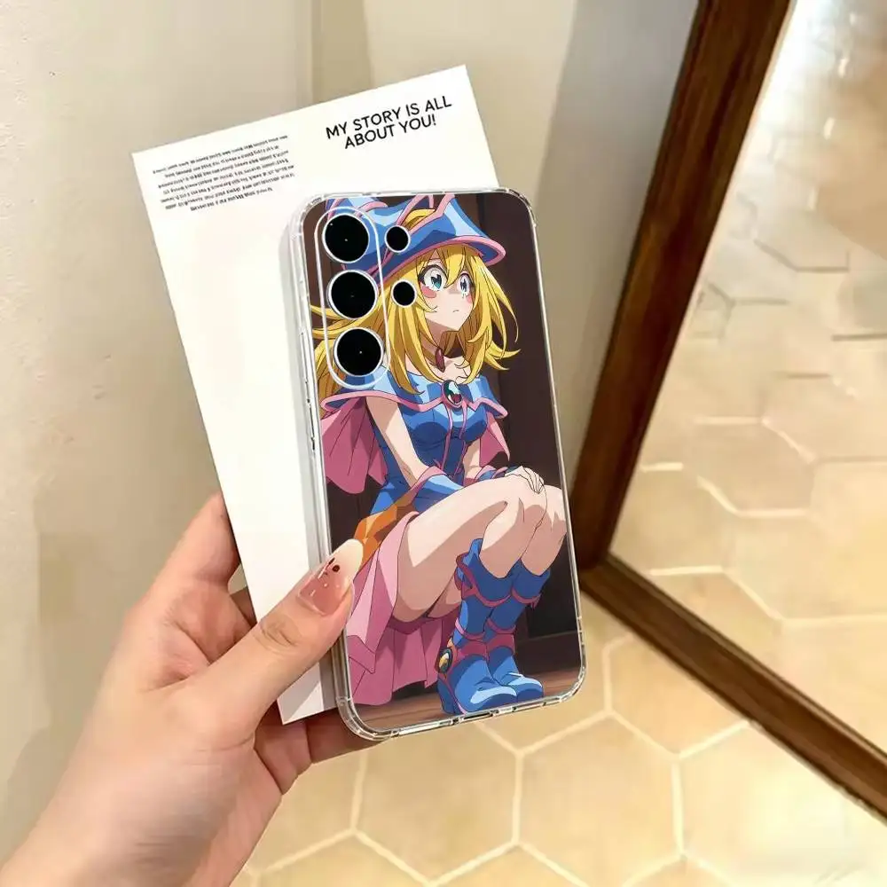 Фото Прозрачный тонкий мягкий чехол M-Dark M-Magician Girl YUGIOH для Samsung S 25,24,23,22,30,21,10,9,Ultra,Plus,Lite,FE,4,5 G №3