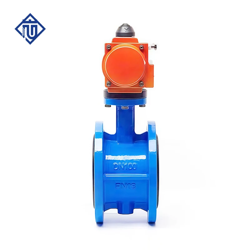 Фото Пневматический дисковый затвор Wanjiree GGG-50 EPDM DN100-DN500 PN16 PN10 для воды при нормальных/средних температурах, гарантия 1 год №4