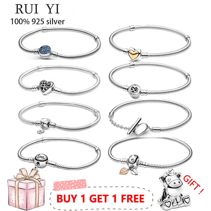 

2021 S925 Sterling Silver Deciduous Chrysanthemum Peach Heart Life Tree Bracelet Suitable For Women's Diy Jewelry Original Charm
