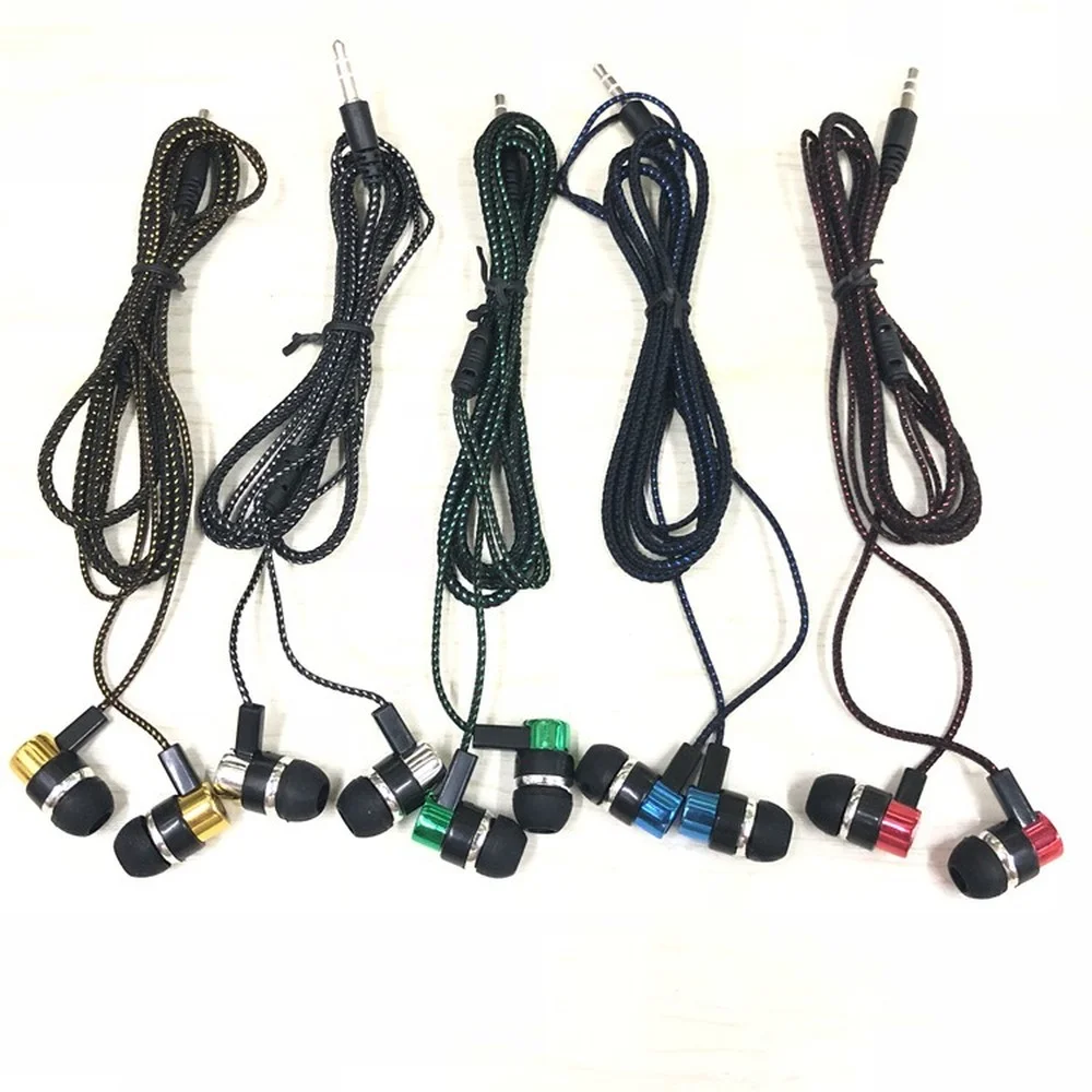 

Earphone Braided Wiring Super Bass In Ear Music Earphone Stereo Earbuds Noise Isolating Sport Earphones
